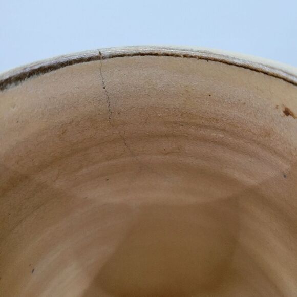 Vintage Hand Thrown Studio Pottery Vase with Leaves - Picture 9 of 16